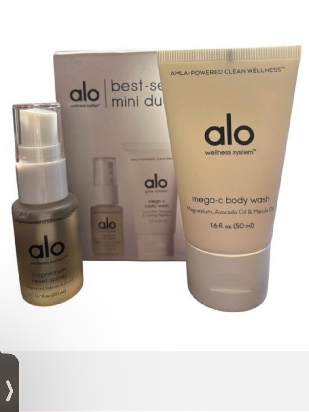 BNIB Alo Wellness System Best-Seller Mini Duo Body Wash + Reset Spray